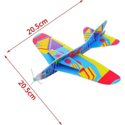 Creative Magic Roundabout Combat Aircraft Foam Paper Airplane Model Hand Throw Flying Glider Planes Toys For Children Kids Toy