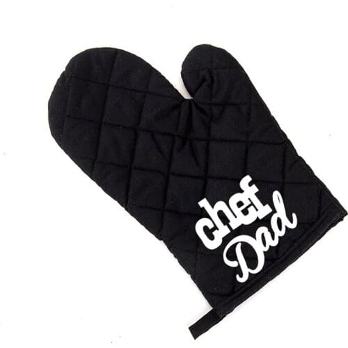 Chef Dad Oven mitt Merry Christmas Family dinner BBQ Grill Kitchen decoration Fathers day Birthday Thanksgiving gift present