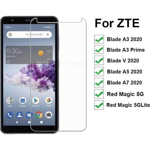 3-1PCS Tempered Glass For ZTE Nubia Red Magic 5G Lite Protective Glass Pelicula ZTE Blade V A3 Prime A5 A7 2020 Screen Protector