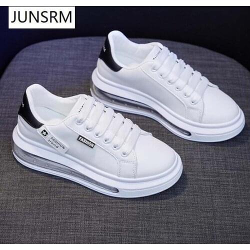 Women Sneakers 2021 Breathable Running Caual Shoes Fashion White Sneaker Round Toe Lace-up Platform Zapatillas Mujer Designer