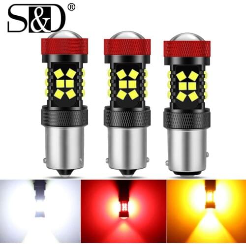 2pcs 3030 Chips Canbus P21W Led 1156 BA15S Led Bulb BAU15S PY21W Signal Lamps 1157 BAY15d P21/5W Turn Signal Lights 12V