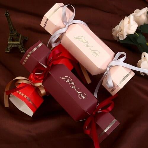 50pcs Multi color Candy Box Wedding Favors and Gifts Boxes candy Bags for Guests Wedding Decoration Baby Shower Party Supplies