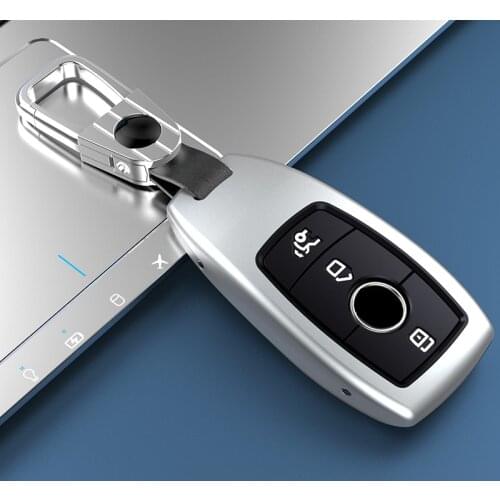 Aluminium Alloy Car Key Cover Case Shell Bag Protective Key Ring for Mercedes Benz 2017 E Class W213 2018 S Class Accessories