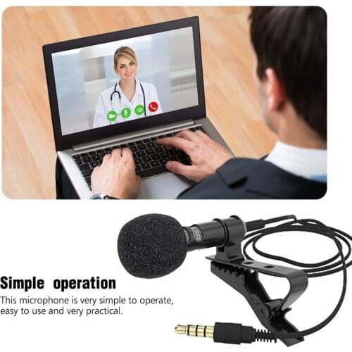 Mini Car Audio Microphone Condenser Clip-on Lapel Mic Wired Hand-free Microphone Stereo For Phone PC Laptops For Auto DVD Radio