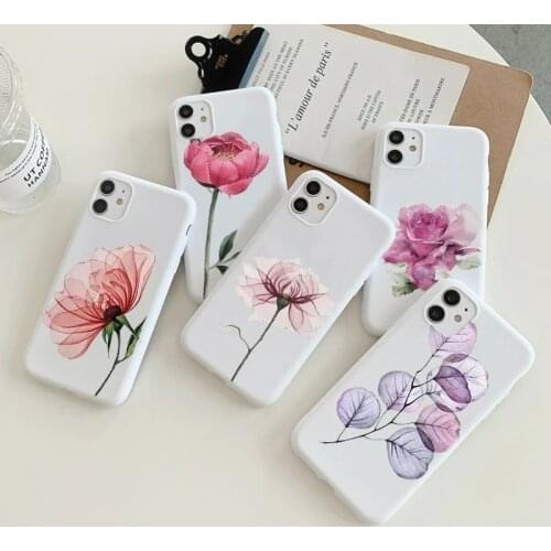 Florals Case For Samsung Galaxy A32 A52 A72 A50 A51 A70 A71 A40 A21S A31 A10 A12 A20E M31 S9 S10 S20 FE S21 Ultra Plus TPU Cover