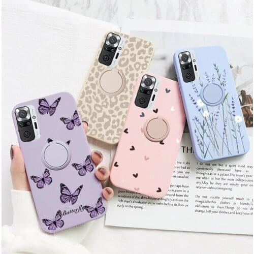 For Xiaomi Redmi Note 10 Pro Case Magnetic Ring Holder Silicone Phone Cover For Xiaomi RedmiNote10Pro Protective Back Cover Capa