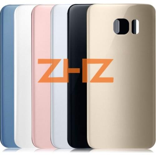For Galaxy S7 Edge G935 Glass Battery Back Cover Door Rear Glass Housing Case For SAMSUNG S7 Battery Cover Repair Spare Parts