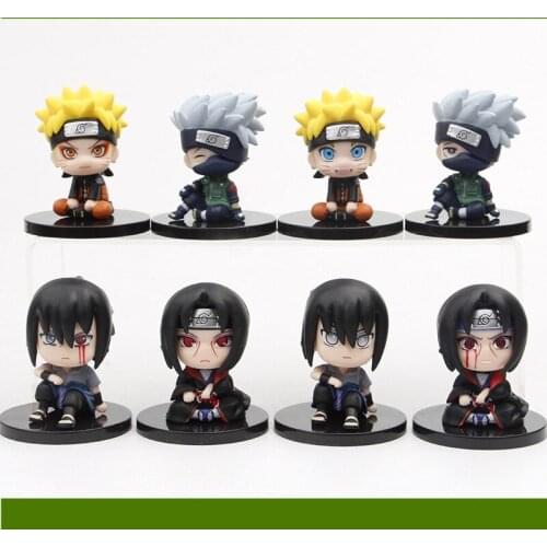 Hot Shippuden Shf Uzumaki Q Ver. Anime Hatake Kakashi Sasuke Itachi PVC Figure Model Collection Toys Birthday Gift Figures Toys