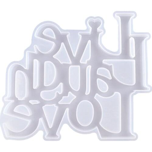 Hot English Word Silicone Mold DIY Hand-Made Crystal Molds Letter Live Laugh Love Mold for Resin Home Decoration