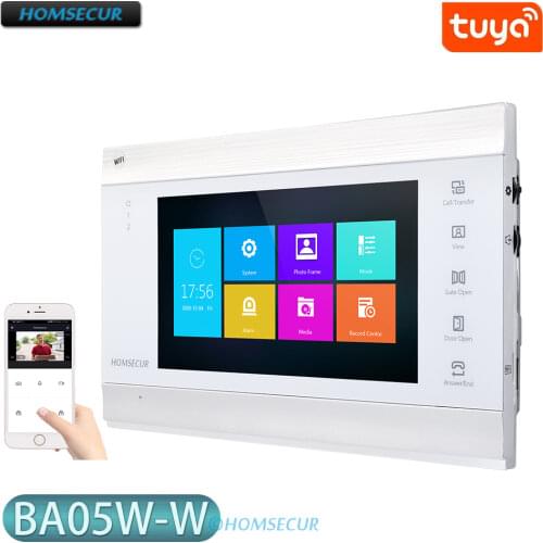 HOMSECUR 7" Wired WIFI Video Door Phone Intercom System with Motion Detection BC031HD-B+BM719WF-B