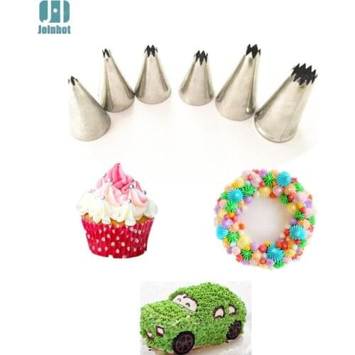 Baking tools 6pcs nozzles Creative Icing Piping Nozzle Pastry Tips Sugar Craft Cake Decorating Tools