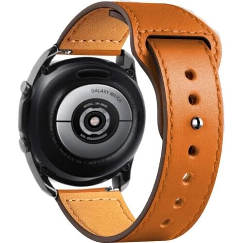 Leather Band For Samsung Galaxy watch Active 2 strap Gear S3 Frontier 20mm 22mm bracelet Huawei GT/2/Pro Galaxy 3 45mm/42mm/46mm