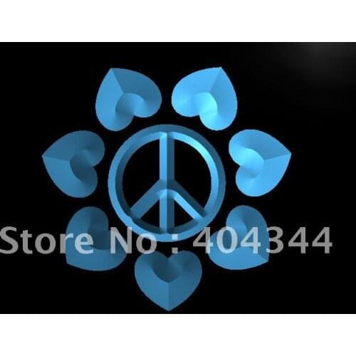 LK981- Peace & Love Display Home Decor Light Sign home decor crafts