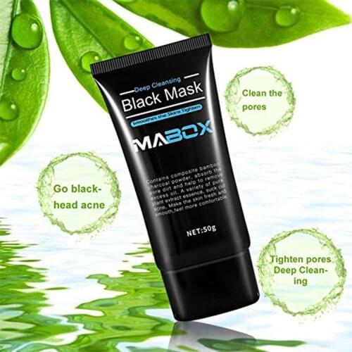 MABOX Blackhead Remover Mask Peel Off Blackhead Mask Deep Cleansing Black Mask Bamboo Activated Charcoal Peel-Off Mask