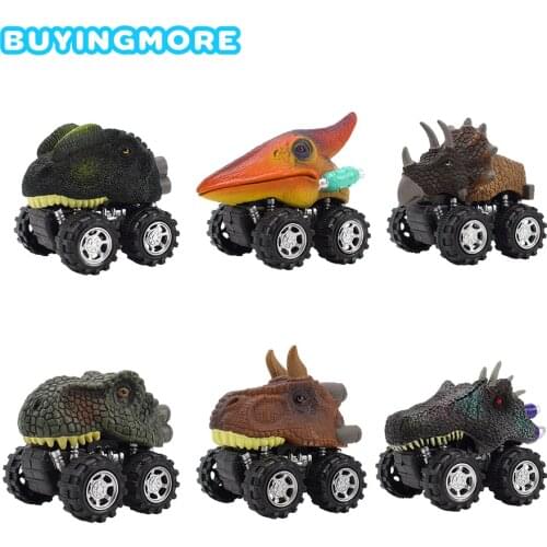 1 PCS Dinosaur Model Pull Back Diecast Car for Boys Mini Plastic Model Dinosaur Toys Off-road Vehicle Creative Toys for Children