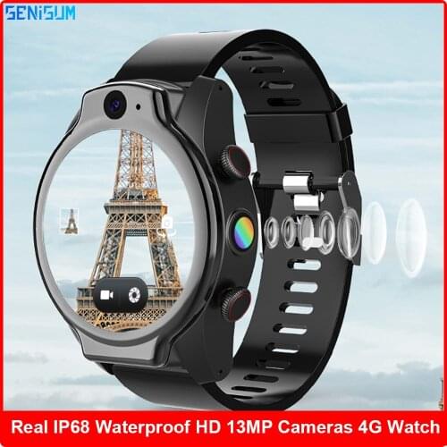 4G Global Smartwatch for Men 4GB 64GB Swimming Real IP68 Waterproof Watch 1600Mah Big Battery 1.69" Full-round 13MP Camera Watch