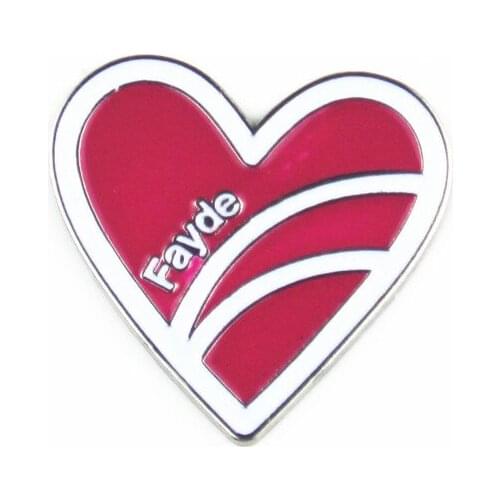 Wholesale Cheap Heart Shape Metal Lapel Pin Badge k200389