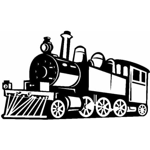 Original Steam Train Exquisite Decals Fashion Car Window Stickers Personalized Pvc Waterproof Decals Black/white, 19cm*11cm