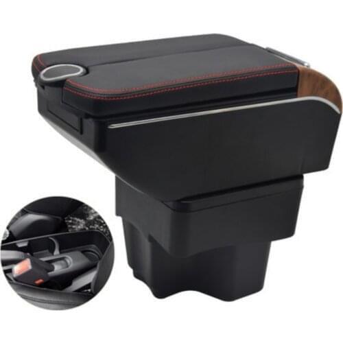 For KIA Rio 3 Armrest Box Double doors open 7USB interface Centre Console Storage Box Arm Rest Car accessories armrests