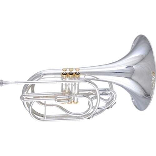 Silver plated Marching French horn piston covers Tone Bb