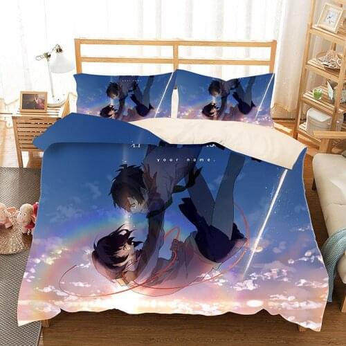Your Name bed Linen Cotton Home Textiles Bed Linen High Quality 3D King Size Bedding Set Kids Bedding Linen Set Duvet 2 People