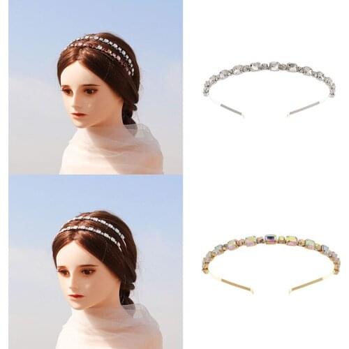 Floralbride Trendy Ins Style Alloy Rhinestones Crystals Girls Fashion Daily Tiara Headband Accessories Princess Women Jewelry