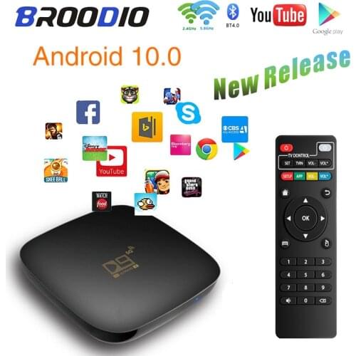 Smart TV Box Android 10.0 D9 HD 3D 4K 1080P H.265 Quad Core Media Player Video 2.4G 5GHz Wifi Bluetooth Smart TV Box Set Top Box