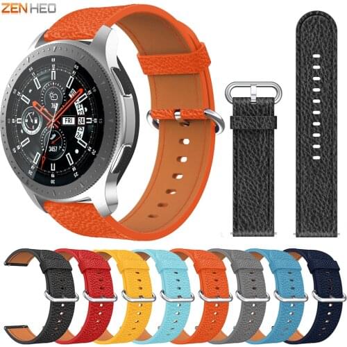 22mm Leather Strap for Samsung For Samsung Gear S3/Galaxy Watch 46mm Replacement Watchband for Huami Amazfit GTR 2 GTR2 GTR 47mm