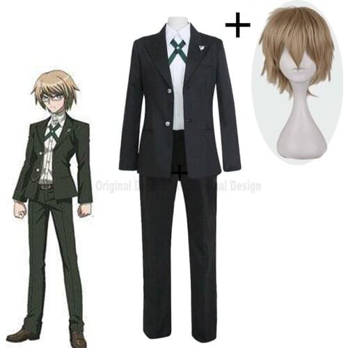 Danganronpa Dangan Ronpa Byakuya Togami Cosplay Costume Any Size Top Jacket Shirt Pants Men Fashion Outfit Uniform Wig