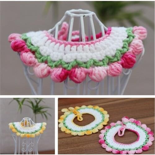 Pet cat dog wool knitting scarf cat dog collar small dog dog scarf Bib dog accessories