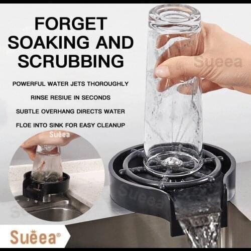 Sueea® Faucet Glass Rinser Washer Bottle Rinser Wash Cup Tool For Kitchen Sink Bar Glass Rinser Coffee Pitcher Automatic Cup