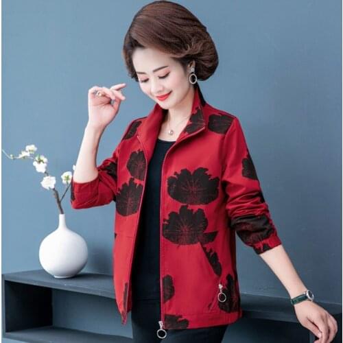 Spring Autumn Trench coat Women New Middle-aged Elegant Short Overcoat Female Casual Plus Size Windbreaker Outerwear Tops R766