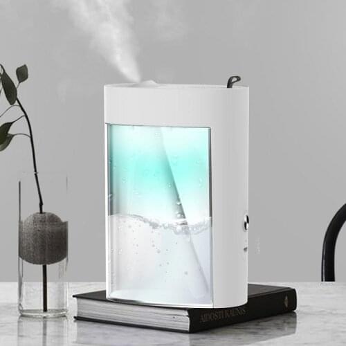Ultrasonic Air Humidifier 450Ml Essential Oil Diffuser Charging Car Mini Home Auto Usb Fogger Mist Maker LED Night Lamp 2021