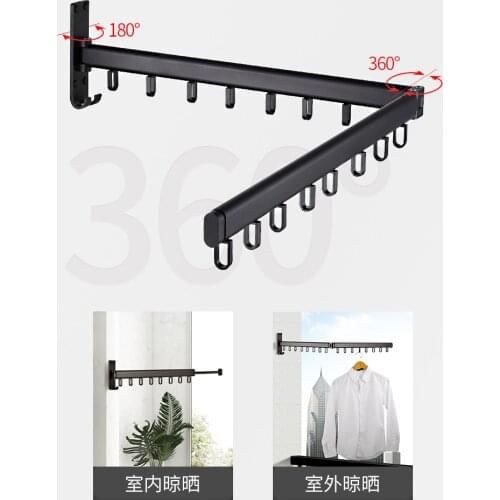 Clothes hanger, Indoor and outdoor wall mounted, Invisible clothes hanger artifact, Telescopic clothes drying rod