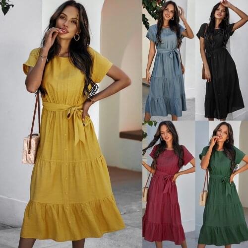 VITIANA Green Summer Dresses