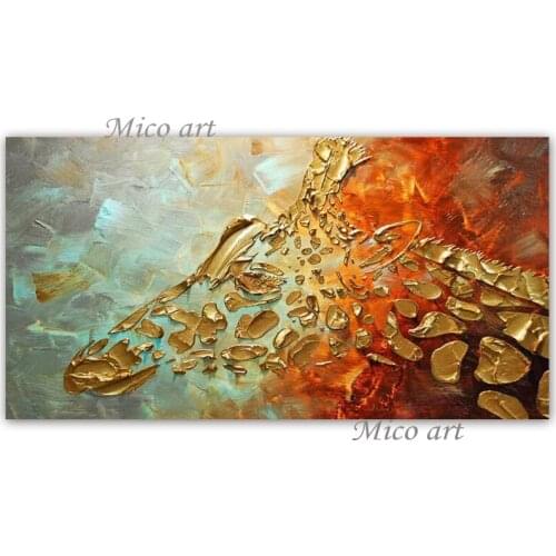 Heavy Textured Gold Design Abstract Oil Painting Handmade High Quality Abstract Paintings Wall Decoration Canvas Art Home Pieces