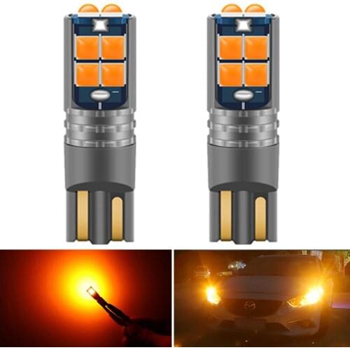 High Quality T10 W5W Super Bright Car Interior Reading Dome Light Marker Lamp 168 194 LED Auto Wedge Parking Bulbs Orange