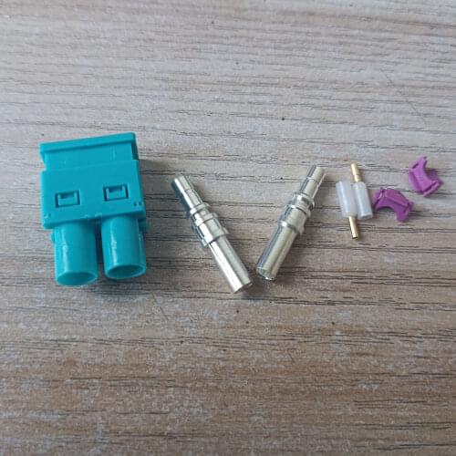 10PCS/LOT Fakra crimp Plug connector Waterblue /5021 Neutral coding