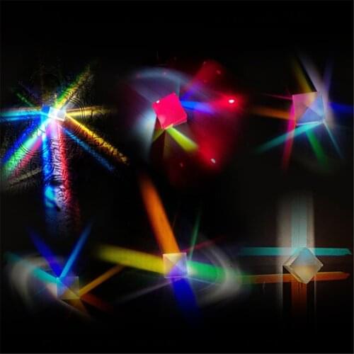 12.7*12.7*12.7mm Optical Prism Rainbow Cube of Light Color Large A Gift Childrens Science Experiment