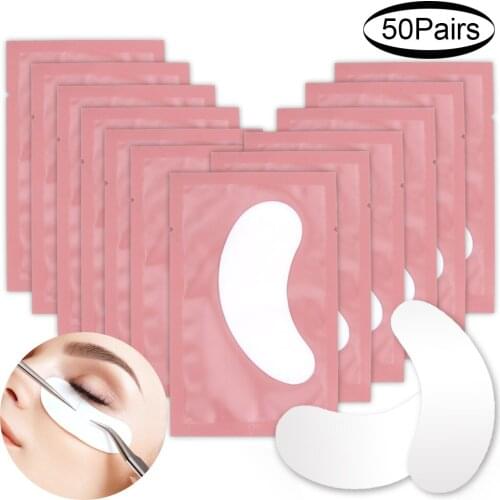20/50Pairs Eyelash Extension Paper Patches Under Eye Pads Eye Extension Lint Free Grafting Eyelashes Lash Extension Supplies Too