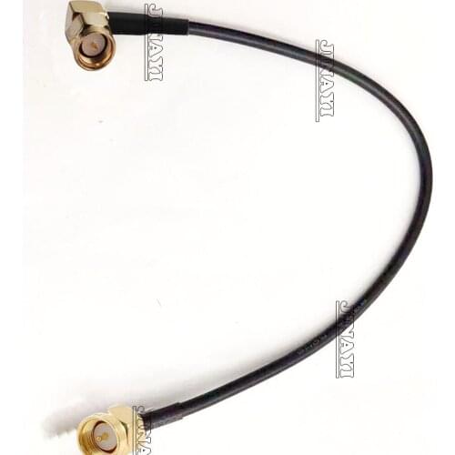 20pc 15CM Right Angle SMA Male to SMA Plug RF Pigtail Coaxial Jumper Antenna Cable RG174