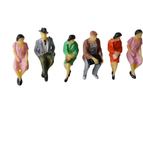 30PCS 1/30 All Seated Model Railway People Scale Sitting Figures Scenery Model Making