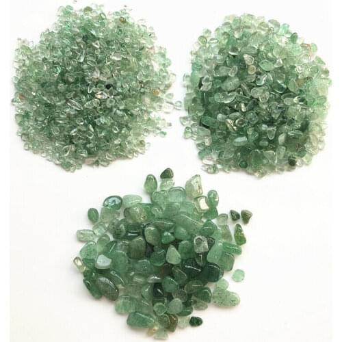 50g Natural Green Strawberry Crystal Polished Gravel Stones Mineral Specimen Natural Stones and Minerals