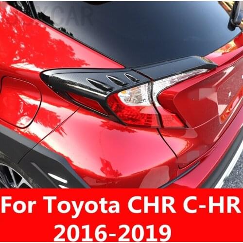For Toyota CHR C-HR 2016-2019 Accessories Car Rear Fog Lights Covers Decoration Lamp Frame Trim Rear brake light frame exterior
