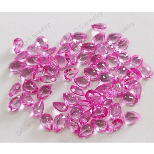 Wholesale Natural Pink topaz Pear shaped Size 5*7mm gemstone Loose Jewelry Beads for earring making DIY Creative Design