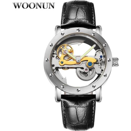 Men Tourbillon Watches Fashion Transparent Watches Men Automatic Mechanical Watches Men Skeleton Watches Relogio Masculino