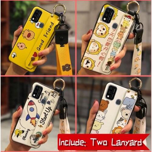 Fashion Design New Arrival Phone Case For Itel A48 Kickstand Soft New Soft Case Cartoon Wristband
