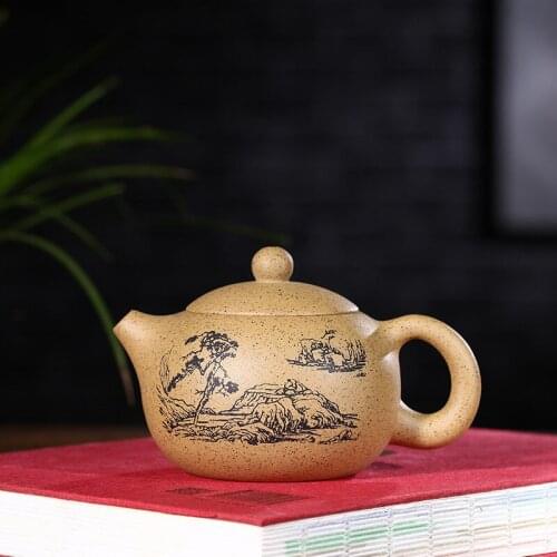 Purple clay pot genuine handicraft famous artist original mine sesame section Muxi Shi pot Kungfu Teapot Set wholesale