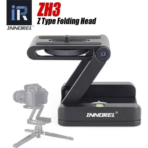 INNOREL ZH3 Aluminum Alloy Tripod Head Solution Z Pan Tripod Head Flex Folding Z Type Tilt Head for Canon Nikon Sony DSLR Camera