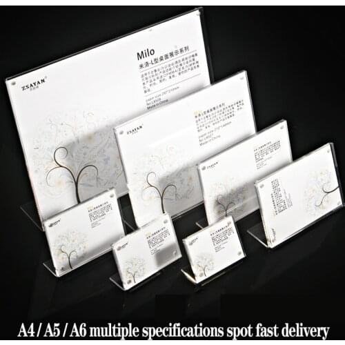 Price Display Card L-Shaped Strong Magnetic Table Sign Table Sign Price Tag 75*55MM Horizontal And Vertical Acrylic Table Card